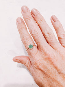 Aventurine Gold Filled Ring on hand.  Australian jewellery label AW Boutique.
