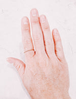Load image into Gallery viewer, Sparkle stacker ring worn on hand by lady startup Australian jewellery label, AW Boutique.
