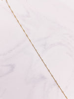 Load image into Gallery viewer, Close up of Bar Link Chain Necklace from AW Boutique gold filled jewellery.
