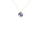Load image into Gallery viewer, AW Boutique&#39;s Zodiac Astro Coin is a dainty pendant full of sparkle and shine.  This piece adds a pop of colour to your everyday wear and at 18 inches is a great length to mix and layer your other chains with.  Proudly wear either your own star sign or the star sign of a loved one close to your heart.  Zodiac shown is Cancer.
