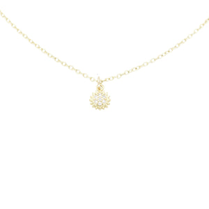 AW Boutique's gold filled 16 inch dainty necklace with a mini Sun charm pendant. Part of Celestial collection. Gold filled jewellery. 
