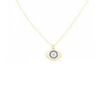 Load image into Gallery viewer, AW Boutique gold filled jewellery.  Evil Eye pendant charm on a dainty fine cable necklace chain.  Part of the Protection collection.
