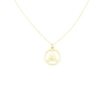 Load image into Gallery viewer, AW Boutique gold filled jewellery. All Seeing Eye or Eye of Providence pendant charm on a dainty fine 16 inch cable necklace chain. Part of the Protection collection.
