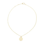 Load image into Gallery viewer, AW Boutique&#39;s Mini Evil Eye Gold Coin Anklet.
