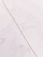 Load image into Gallery viewer, Close up of Mini Paperclip Chain Necklace from AW Boutique gold filled jewellery.
