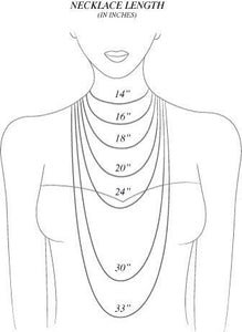 Necklace length guide.