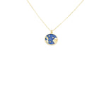 Load image into Gallery viewer, AW Boutique&#39;s Zodiac Astro Coin is a dainty pendant full of sparkle and shine.  This piece adds a pop of colour to your everyday wear and at 18 inches is a great length to mix and layer your other chains with.  Proudly wear either your own star sign or the star sign of a loved one close to your heart.  Zodiac shown is Pisces.
