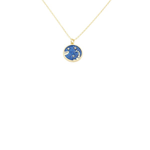 AW Boutique's Zodiac Astro Coin is a dainty pendant full of sparkle and shine.  This piece adds a pop of colour to your everyday wear and at 18 inches is a great length to mix and layer your other chains with.  Proudly wear either your own star sign or the star sign of a loved one close to your heart.  Zodiac shown is Scorpio.
