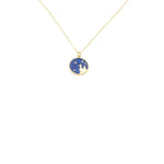 Load image into Gallery viewer, AW Boutique&#39;s Zodiac Astro Coin is a dainty pendant full of sparkle and shine.  This piece adds a pop of colour to your everyday wear and at 18 inches is a great length to mix and layer your other chains with.  Proudly wear either your own star sign or the star sign of a loved one close to your heart.  Zodiac shown is Virgo.
